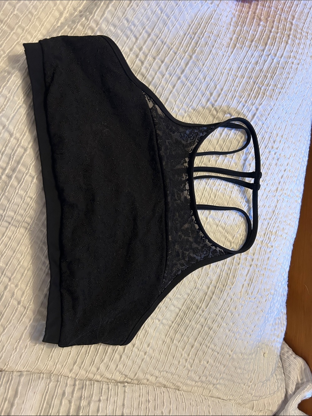 Lululemon black lace sports bra